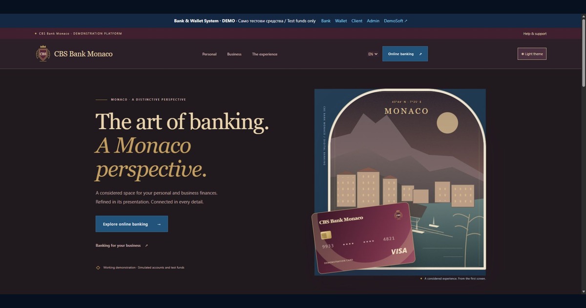 Bank & Wallet System — изображение на продукта